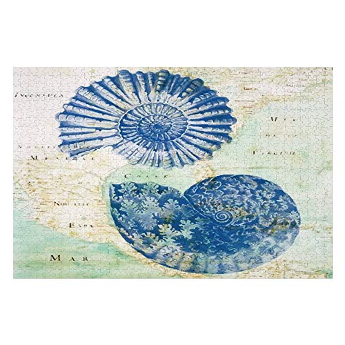 Free Brand Circle Illustration Seashell Pattern Jigsaw Puzzles for Adults Kids 1000 Pieces Fun Large Puzzle Game Challenge Puzzle Gift for Family Educational Interactive Game Jigsaw Puzzle