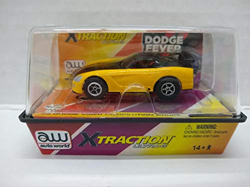 Auto World SC231 2003 Viper Competition Coupe HO Scale Electric Slot Car - Yellow and Black
