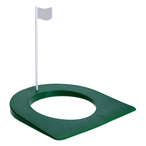 MUXSAM 8Pcs Golf Practice Putting Cup Mat with Hole and Flag Plastic for Indoor Outdoor Office Garage Yard Golf Putting Green Regulation Cup Practice Training Aids