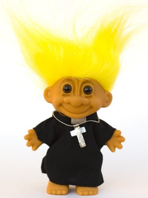 My Lucky Troll PRIEST Troll Doll -Yellow Hair- by Russ Berrie My Lucky Troll PRIEST Troll Doll -Yellow Hair- by Russ Berrie