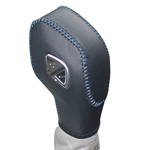 Loncky Genuine Leather Gear Shift Knob Cover for 2012-2016 Ford Focus /2014-2016 Ford Fiesta /2013-2016 Fusion SFord Fusion SE /2013-2016 Ford Escape /2013-2016 Ford C-Max/2013-2016 Transit Automatic