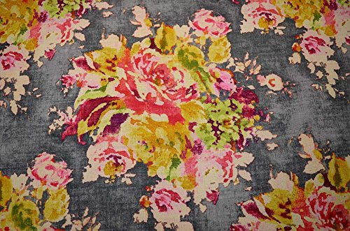 Floral Print Venus Charcoal Covington Fabric