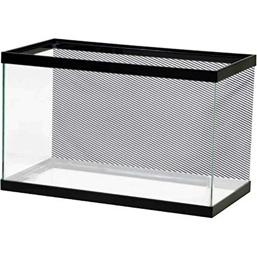 ScottDecor Modern Aquarium Background Sketchy Hand Drawn Asymmetrical Stripes and Lines Print Artwork PVC Adhesive Static Cling Wallpaper Sticker Charcoal Grey Black and White L24 X H12 Inch