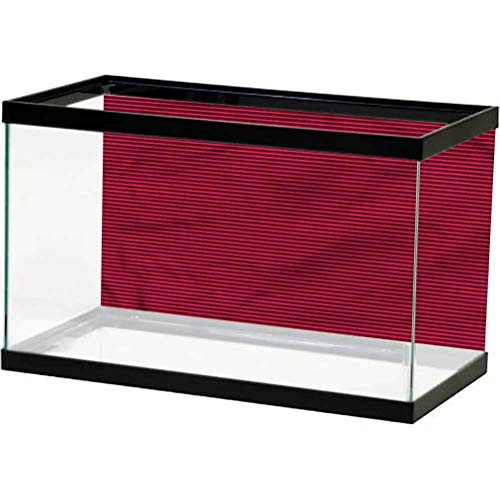 ScottDecor Novelty Aquarium Background Horizontal Stripes in Pink Side Aquarium Poster Background Decoration L24 X H12 Inch