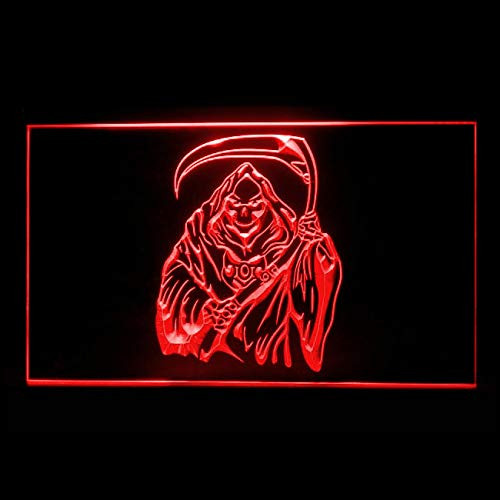 tigerneon 150087 Grim Reaper Skeleton Skull Death Horror Display LED Light Sign tigerneon 150087 Grim Reaper Skeleton Skull Death Horror Display LED Light Sign
