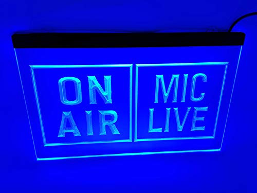 jxledsign Powerful Media Studio On Air Mic Life Display Bar Pub LED Light Sign