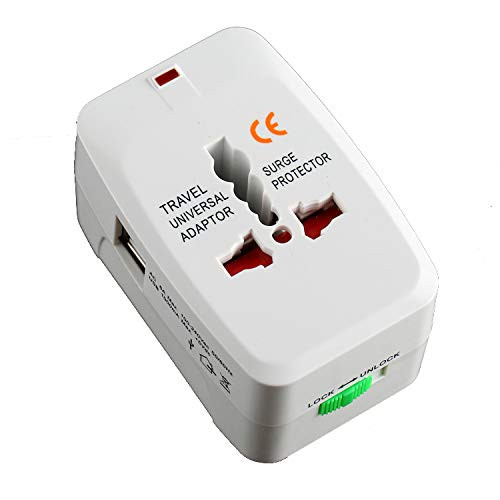 Ambllers International Universal All in One Worldwide Travel Adapter Wall Charger AC Power Plug Adapter with Dual USB Charging Ports for USA EU UK AUS European Cell Phone Laptop-1PC- Ambllers International Universal All in One Worldwide Travel Adapter Wall Charger AC Power Plug Adapter with Dual USB Charging Ports for USA EU UK AUS European Cell Phone Laptop-1PC-