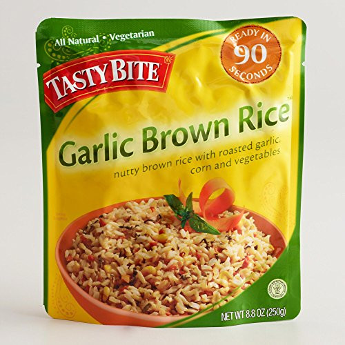 Tasty Bites Garlic Brown Rice Set of 6 -8.8 oz-