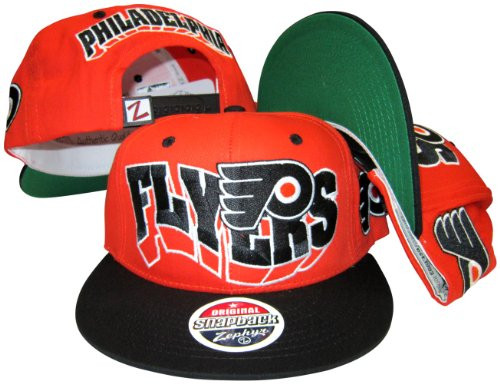 Philadelphia Flyers Orange/Black Plastic Snapback Adjustable Plastic Snap Back Hat/Cap
