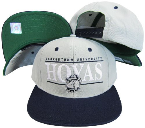 Georgetown Hoyas Grey/Navy Two Tone Snapback Adjustable Plastic Snap Back Hat/Cap
