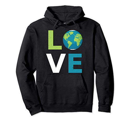 Love Earth World Love and Save the Planet Climate Change Pullover Hoodie