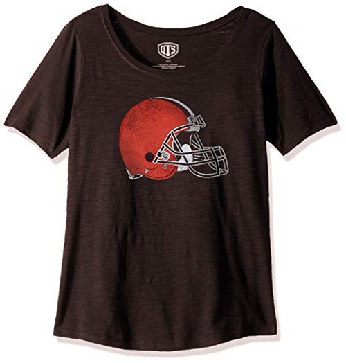 NFL Womens Cleveland Browns OTS Slub Scoop Tee Medium Distressed Logo - Brown NFL Womens Cleveland Browns OTS Slub Scoop Tee Medium Distressed Logo - Brown