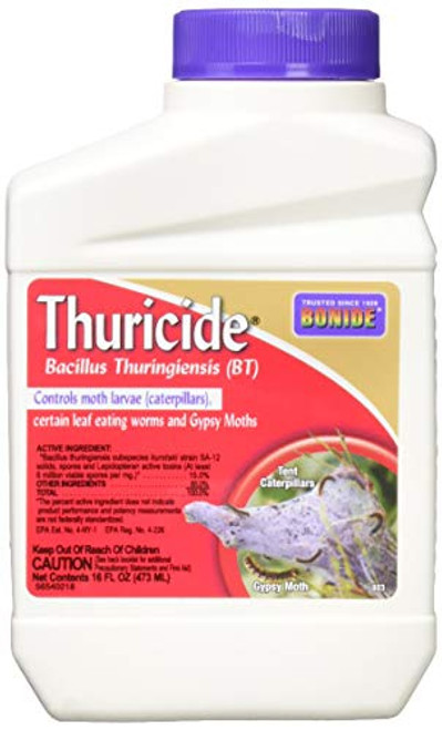 Bonide B011TCCSM0 803 Thuricide BT Insect Killer 16-Ounce -2 Pack- 2 Pack of 16 oz Multicolor