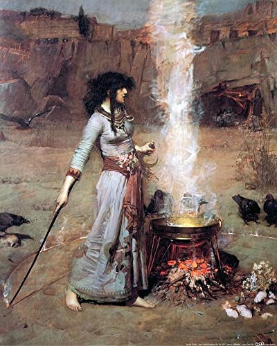 1art1 John William Waterhouse Poster Art Print - The Magic Circle 1886 -20 x 16 inches-