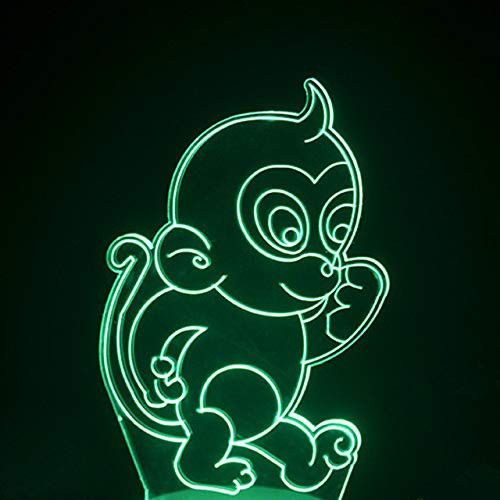 LLWWRR1 3D Interesting Monkey Modelling Desk Lamp Vision Decor Led Luminaria USB 7 Colors Changing Baby Bedside Sleep Night Light Gifts LLWWRR1 3D Interesting Monkey Modelling Desk Lamp Vision Decor Led Luminaria USB 7 Colors Changing Baby Bedside Sleep Night Light Gifts