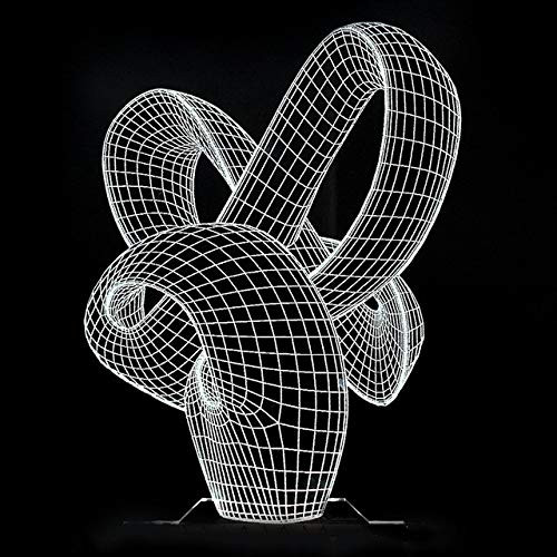 LLWWRR1 Novelty 3D Led Abstract Graphics Table Lamp 7 Colors Changing USB Night Lights for Child Luminaria Gifts Baby Bedroom Home Decor