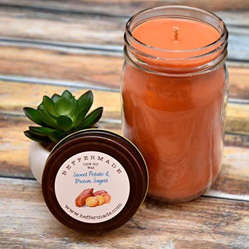 Sweet Potato and Brown Sugar Candle Scented Soy Jar Candle 16 oz Sweet Potato and Brown Sugar Candle Scented Soy Jar Candle 16 oz