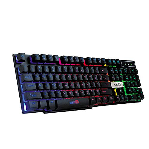 Doad Colorful Crack Gaming Keyboard LED Illuminated Backlit USB Wired PC Rainbow Gaming Keyboard Doad Colorful Crack Gaming Keyboard LED Illuminated Backlit USB Wired PC Rainbow Gaming Keyboard