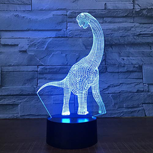JFSJDF Dinosaur Brontosaurus 3D 7 Color Lamp Visual Led Night Lights for Kids Touch USB Table Lamp JFSJDF Dinosaur Brontosaurus 3D 7 Color Lamp Visual Led Night Lights for Kids Touch USB Table Lamp