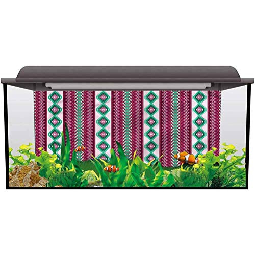 bybyhome Aquarium Wallpaper Background AztecVertical Zigzag Chevron Lines Undersea World L24 X H16 Inch