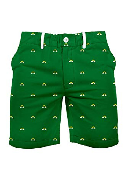 Mens St. Patricks Day Lucky Rainbow Shorts - St. Paddys Shorts for Men Large