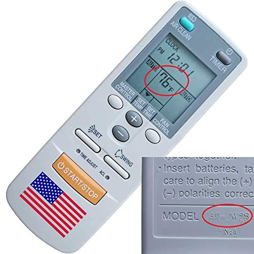 CHOUBENBEN Replacement for Fujitsu Air Conditioner Remote Control Model AR-JW28 Fahrenheit Display