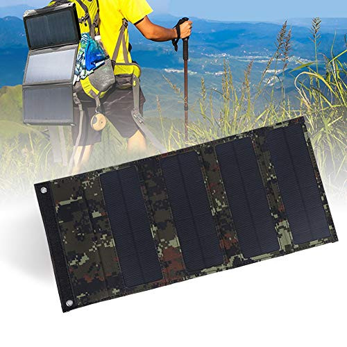 WINSHIDEN 10W 5V Outdoor Solar Panel Charging Folding Bag Emergency Charger for Travel Camping Green