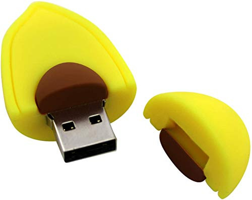 USB 2.0 Avocado Flash Drive Novelty Cute Cartoon Fruit Design Flash Drive Thumb Data Storage Memory Stick USB Stick Pendrive Jump Drive Gift -32GB Avocado-