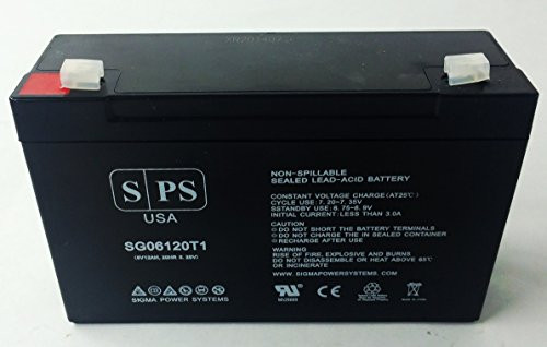 SPS Brand 6V 12Ah Replacement Battery for APC Smart-UPS 1500VA USB  and  SER UPS -SUA1500RM2U-