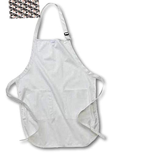 3dRose Modern Black and Pink Image of Glitter Triangle Geometric Pattern - Aprons -apr_335985_4-