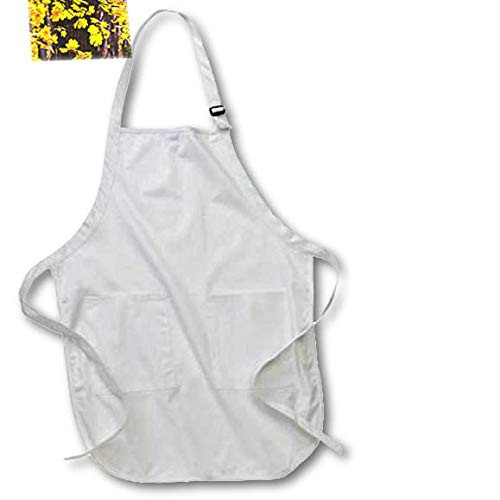 3dRose Sunlit Yellow Maple Tree Leaves Dark Background. Sunny Autumn Day - Aprons -apr_336111_4-