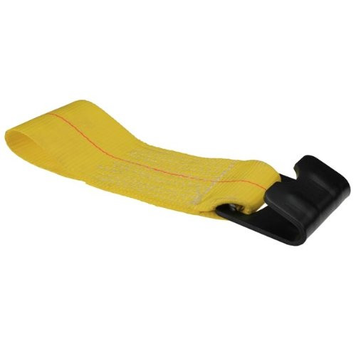 US Cargo Control 4 Inch x 11 Inch Yellow Fixed End with Flat Hook and Bolt Loop