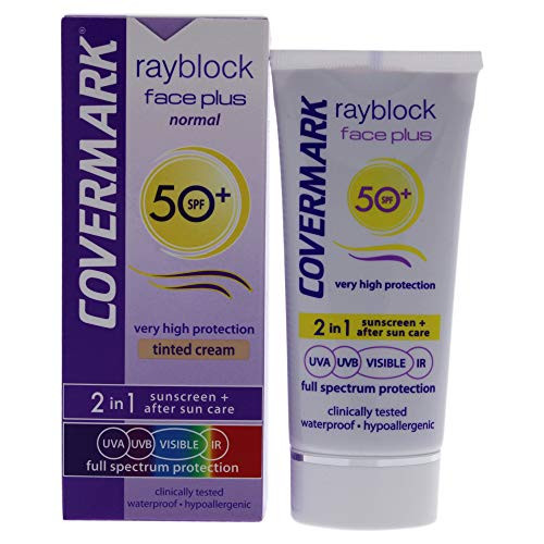 Covermark Covermark Rayblock Face Plus Tinted Cream 2-in-1 Waterproof Spf50 - Normal Skin-soft Brown 1.69 Oz 1.69 Ounce