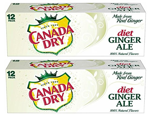 Canada Dry Ginger Ale Diet Soda 12 Ounce -Pack of 24-