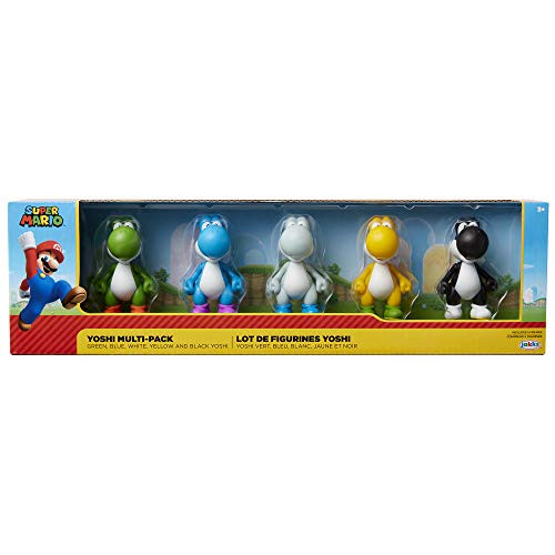 SUPER MARIO Yoshi Action Figures Green Blue White Yellow  and  Black 2.5-Inch Mini Figure 5-Pack