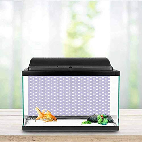 Polka Dots Home Decor Collection Aquarium 3D Backdrops Old Style Polka Dots Like Little Moons Modern Era Features Dated But New Theme Side Aquarium Poster Background Decoration Lilac White