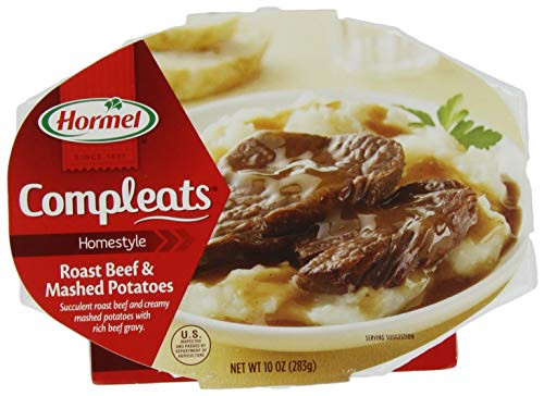 Hormel Microwavable Compleats Roast Beef Gravy  Mashed Potatoes 9 oz -Pack of 6-
