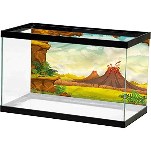 ScottDecor Volcano Aquarium Background Sticker Prehistoric Landscape Cave Side Aquarium Poster Background Decoration L24 X H24 Inch ScottDecor Volcano Aquarium Background Sticker Prehistoric Landscape Cave Side Aquarium Poster Background Decoration L24 X H24 Inch