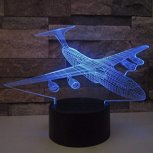 JFSJDF Aircraft 3D Night Light Led Remote Touch Airplane Table Lamp Fighter 3D Lamp 7 Color Changing Aa3 Batteries USB Indoor Lamp JFSJDF Aircraft 3D Night Light Led Remote Touch Airplane Table Lamp Fighter 3D Lamp 7 Color Changing Aa3 Batteries USB Indoor Lamp