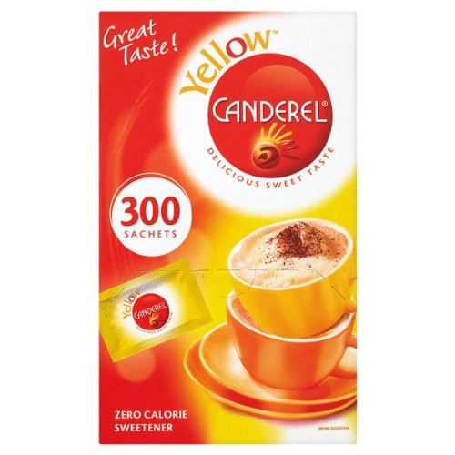 Canderel Yellow Zero Calorie Sweetener 300 Tablet Sachets 25.5g