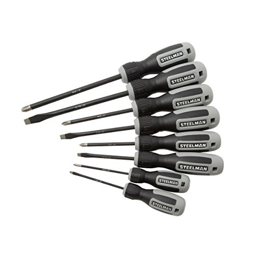 STEELMAN 41856 Magnetic Diamond Tip Screwdriver Set, 8-Piece