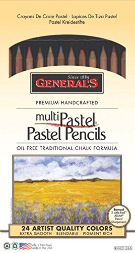 General Pencil Gen-4401-24A Multi Pastel Pencil Set (Set of 24)