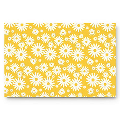 Doormats Entrance Rugs Daisy Yellow Blossom Entryway Door Mats Floral Floor Mats Apartment Office Front Door 18 x 30 inches