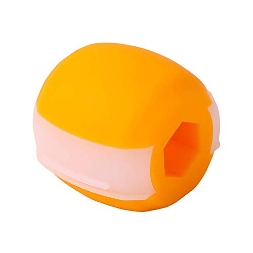 HUJPI Jaw Exerciser Chew Facial Toner Jaw Exerciser Jawline Fitness Ball Jaw Exerciser and Neck Toning Equipment Facial Beauty ToolDouble Chin ExerciserYellow_60LBS
