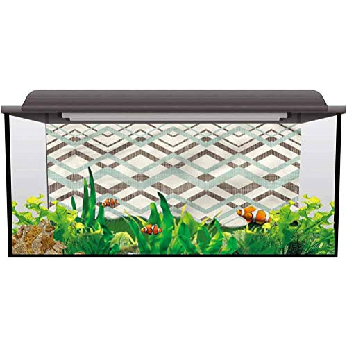 bybyhome Aquarium Background Decoration ChevronVintage Zigzag Lines PVC Self-Adhesive Decor Wall L30 X H18 Inch bybyhome Aquarium Background Decoration ChevronVintage Zigzag Lines PVC Self-Adhesive Decor Wall L30 X H18 Inch
