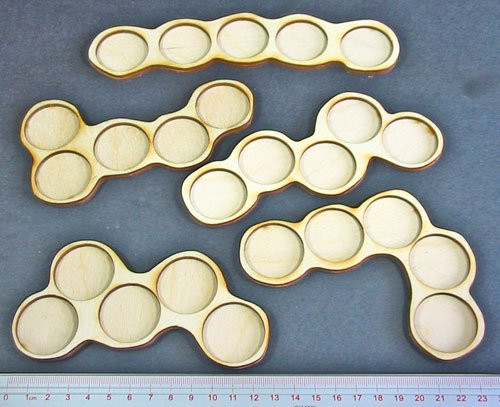 LITKO Horde Tray Set 5-Man 30mm Circle -5-