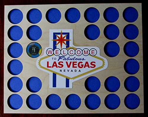 Las Vegas Poker Chip Frame Display Insert Holds 30 poker chips Vegas emblem Laser-cut wood casino chip insert Blue or natural birch insert Las Vegas Poker Chip Frame Display Insert Holds 30 poker chips Vegas emblem Laser-cut wood casino chip insert Blue or natural birch insert