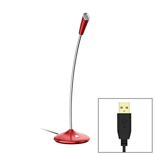 SHMYXMK USB Condenser Microphone for Computer with LED Light Podcast Streaming Gaming Voiceover Interview Vocal and Recording Plug and Play