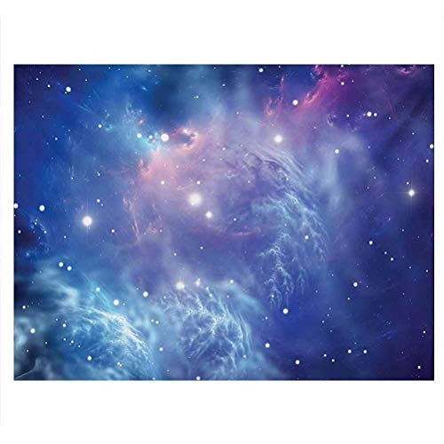 ScottDecor Outer Space Underwater World Backdrop Outer Space Nebula in The Galaxy with Star Clusters Mysterious Astronomy Art Side Aquarium Poster Background Decoration Purple Navy W30 x L18 Inch