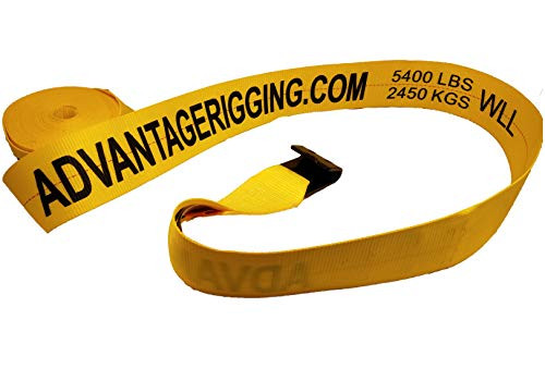 4 inch x 40 Winch Strap with Flat Hook -Qty 1-